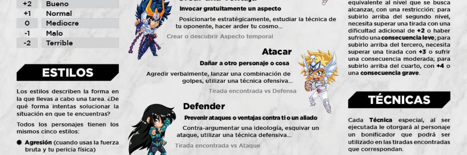 Resumen de Reglas Saint Seiya Fate